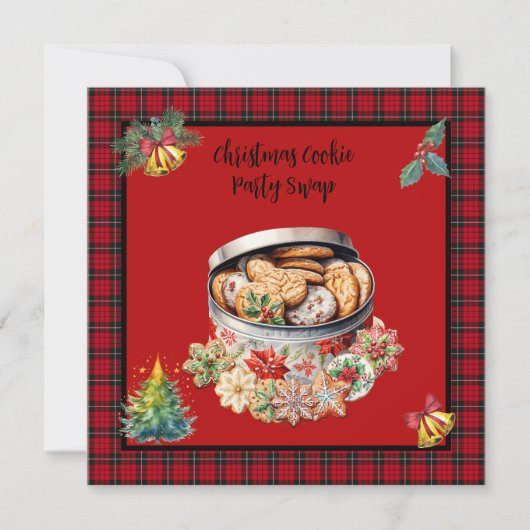 Weihnachtskochtausch-Party Einladung (Vorderseite)