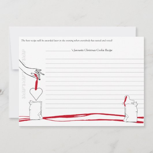 Weihnachtskochtausch-Party Einladung (Rückseite)