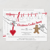 Weihnachtskochtausch-Party Einladung (Vorne/Hinten)