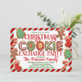 Weihnachtskochtausch-Party Einladung (Stehend Vorderseite)