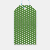 Weihnachtskochtausch Party Green Polka Dots Geschenkanhänger (Rückseite)