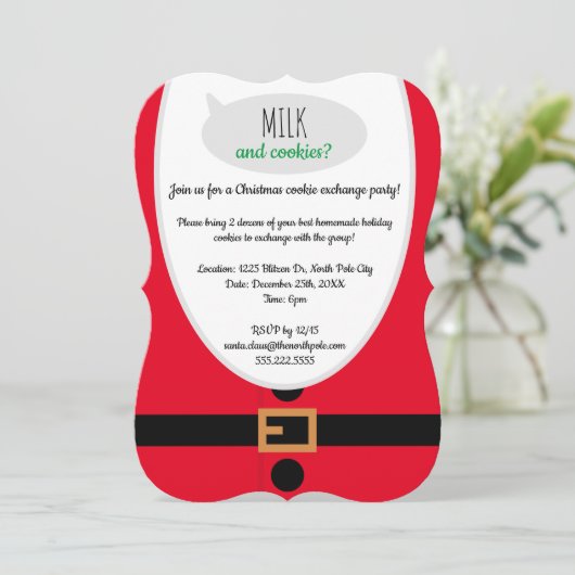 Weihnachtskochtausch Party laden Vorlage (Stehend Vorderseite)