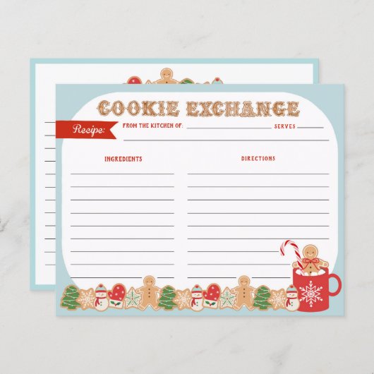 Weihnachtskochtausch | Rezept Card (Vorne/Hinten)