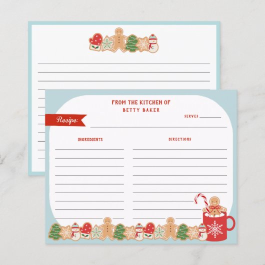 Weihnachtskochtausch | Rezept Card (Vorne/Hinten)