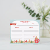 Weihnachtskochtausch | Rezept Card (Stehend Vorderseite)