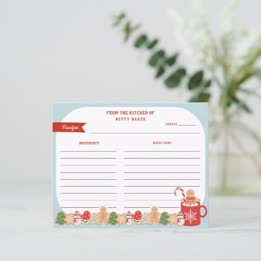 Weihnachtskochtausch | Rezept Card (Stehend Vorderseite)