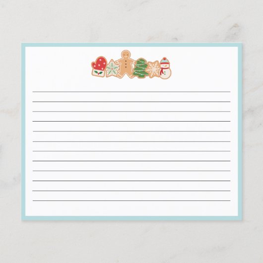 Weihnachtskochtausch | Rezept Card (Rückseite)