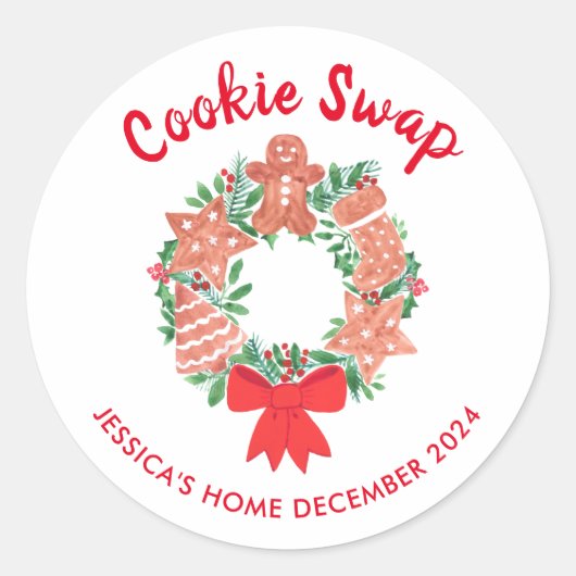 Weihnachtskochtausch Runder Aufkleber (Vorderseite)