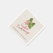 Weihnachtskochtausch Trendy Watercolor Cookie Serviette (Ecke)