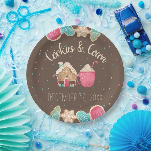 Weihnachtskochtausch Wasserfarbe Pappteller (Party)