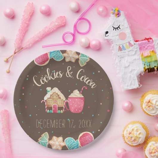 Weihnachtskochtausch Wasserfarbe Pappteller (Party)