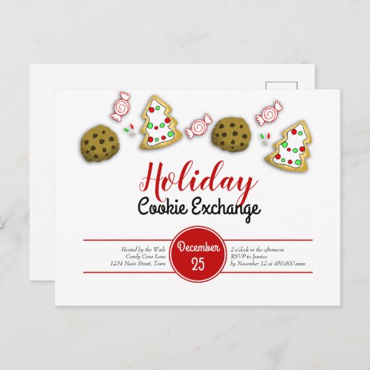 Weihnachtskochtausch Whimsical Postkarte (Vorne/Hinten)