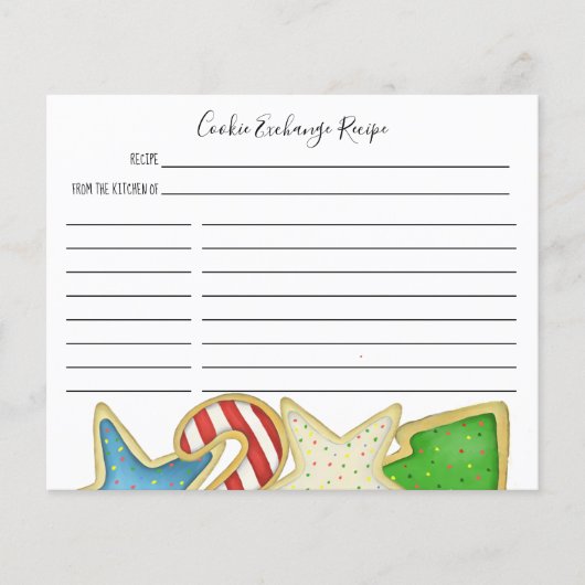 Weihnachtskochtausch Whimsical Rezept Card (Vorderseite)