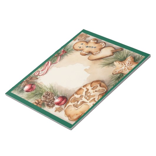 Weihnachtskochtelefone Platter Notepad Notizblock (angewinkelt)
