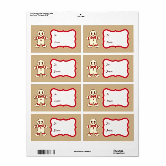 Weihnachtskochteletiketten (Vorne)