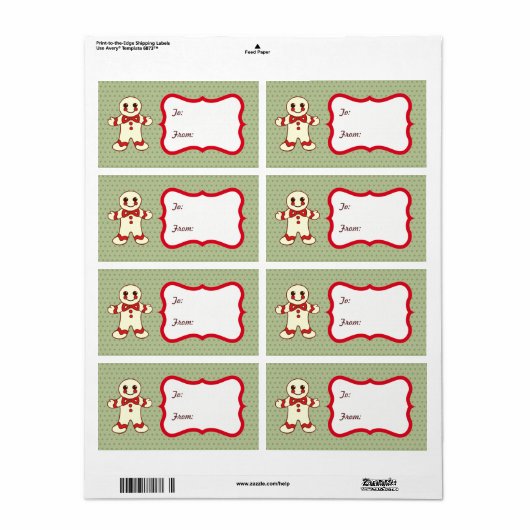 Weihnachtskochteletiketten (Vorne)