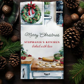 Weihnachtskochtinszenie Personalisiert Geschirrtuch