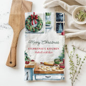Weihnachtskochtinszenie Personalisiert Geschirrtuch