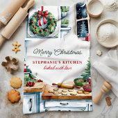 Weihnachtskochtinszenie Personalisiert Geschirrtuch