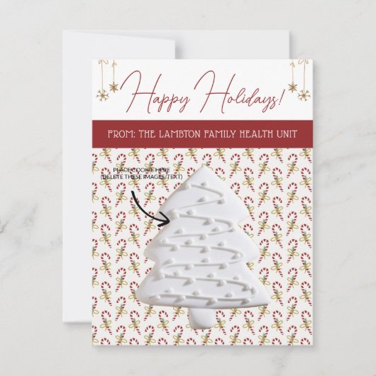 Weihnachtskochtkarten, Personalisierte Giftkarten Einladung (Vorderseite)