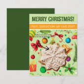 Weihnachtskochtkarten, Personalisierte Giftkarten Einladung (Vorne/Hinten)