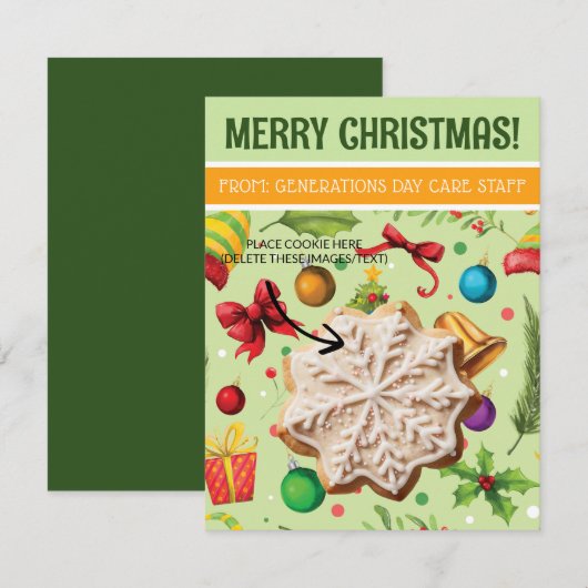 Weihnachtskochtkarten, Personalisierte Giftkarten Einladung (Vorne/Hinten)