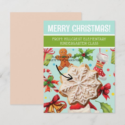 Weihnachtskochtkarten, Personalisierte Giftkarten Einladung (Vorne/Hinten)