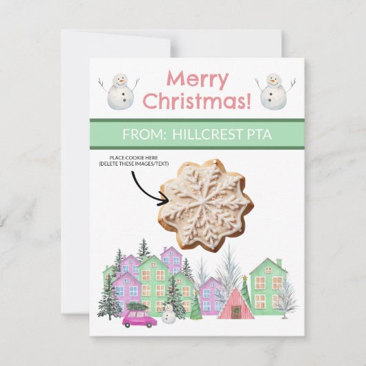 Weihnachtskochtkarten, Personalisierte Giftkarten Einladung (Vorderseite)