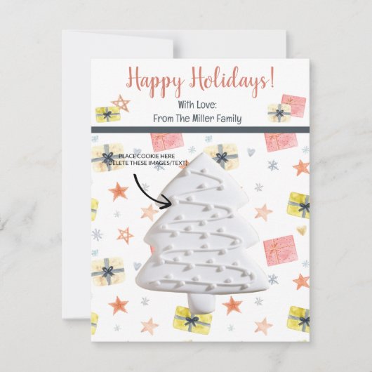 Weihnachtskochtkarten, Personalisierte Giftkarten Einladung (Vorderseite)