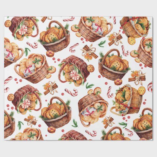 Weihnachtskochtkörbe Geschenkpapier (Flach)