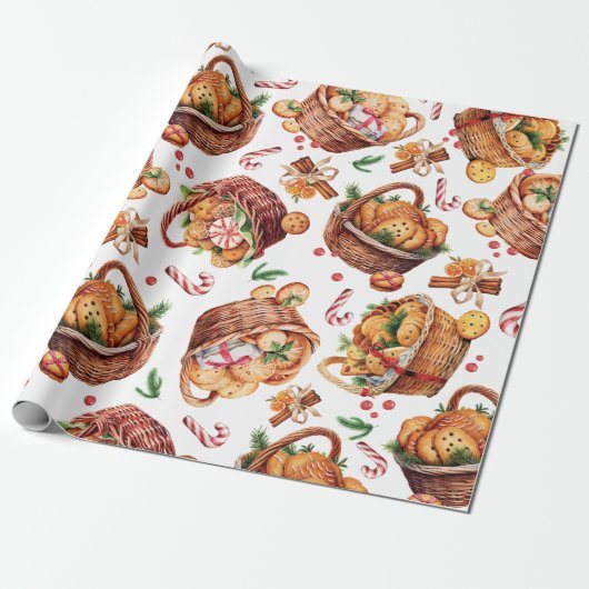 Weihnachtskochtkörbe Geschenkpapier (Ungerollt)