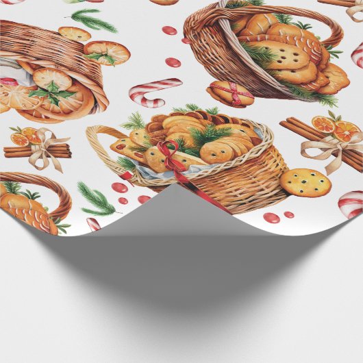Weihnachtskochtkörbe Geschenkpapier (Ecke)