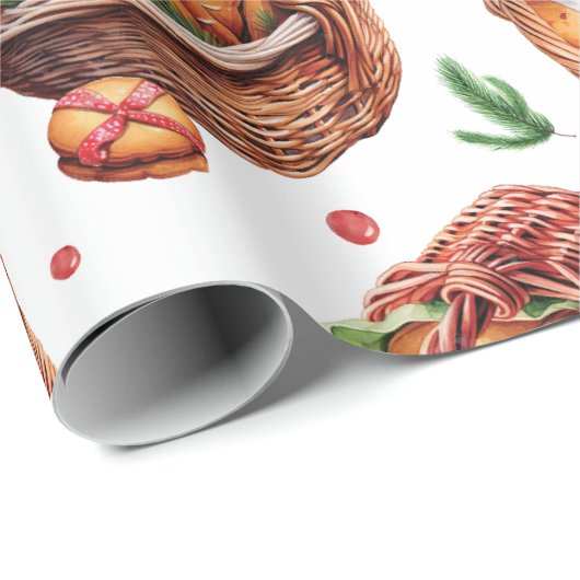 Weihnachtskochtkörbe Geschenkpapier (Rolleneckpunkt)