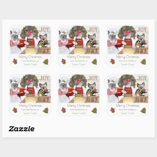 Weihnachtskochtkuchen Kittens Kitchen Sticker (Blatt)
