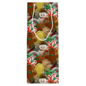 Weihnachtskochtmuster Geschenktüte Für Weinflaschen (Rückseite)