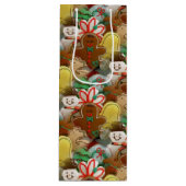 Weihnachtskochtmuster Geschenktüte Für Weinflaschen (Vorderseite)