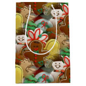 Weihnachtskochtmuster Mittlere Geschenktüte (Vorderseite)