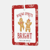 Weihnachtskochtopf Backen Crew Ornament Aus Metall (Vorderseite links)