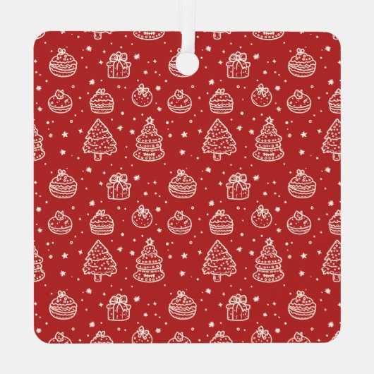 Weihnachtskochtopf Backen Crew Ornament Aus Metall (Rückseite)