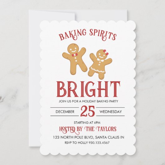 Weihnachtskochtopf Backen Party Einladung (Vorderseite)