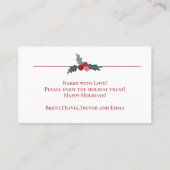 Weihnachtskochtopf Backgeschenkkarte Visitenkarte (Rückseite)