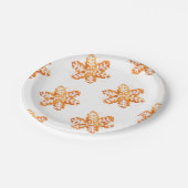 Weihnachtskochtopf Snowflake Gingerbrot Pappteller (Schrägansicht)