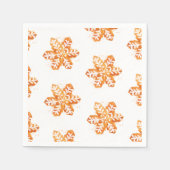 Weihnachtskochtopf Snowflake Gingerbrot Serviette (Vorderseite)