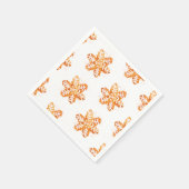 Weihnachtskochtopf Snowflake Gingerbrot Serviette (Ecke)