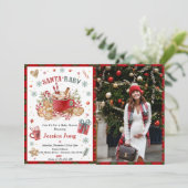 Weihnachtskochtopf und Kakaoweihnachtsdusche Einladung (Stehend Vorderseite)