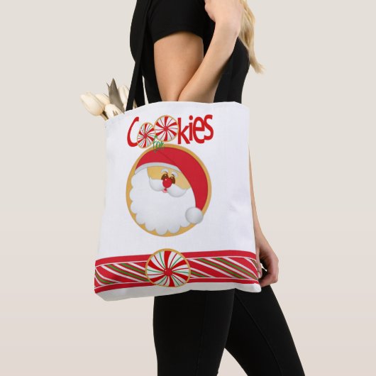 Weihnachtskochtopf - Volldrucktasche, Mittel Tasche (Von Nahem)