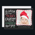 Weihnachtskollektion<br><div class="desc">Mit dieser 1-Foto-Urlaubskarte mit handgeschriebenen Kalligrafien auf schwarzem Hintergrund senden Sie Ihren Urlaub stilvoll zu. Wählen Sie eine luxuriöse Touch mit texturiertem Papier oder einer die Form.</div>