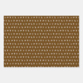 Weihnachtskollektion | Cedar Cognac, Creme, grün Geschenkpapier Set (Vorderseite)