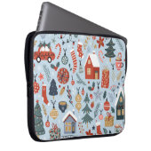Weihnachtskollektion dekorativer Winterelemente Laptopschutzhülle (Vorne Rechts)