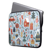 Weihnachtskollektion dekorativer Winterelemente Laptopschutzhülle (Vorderseite Links)